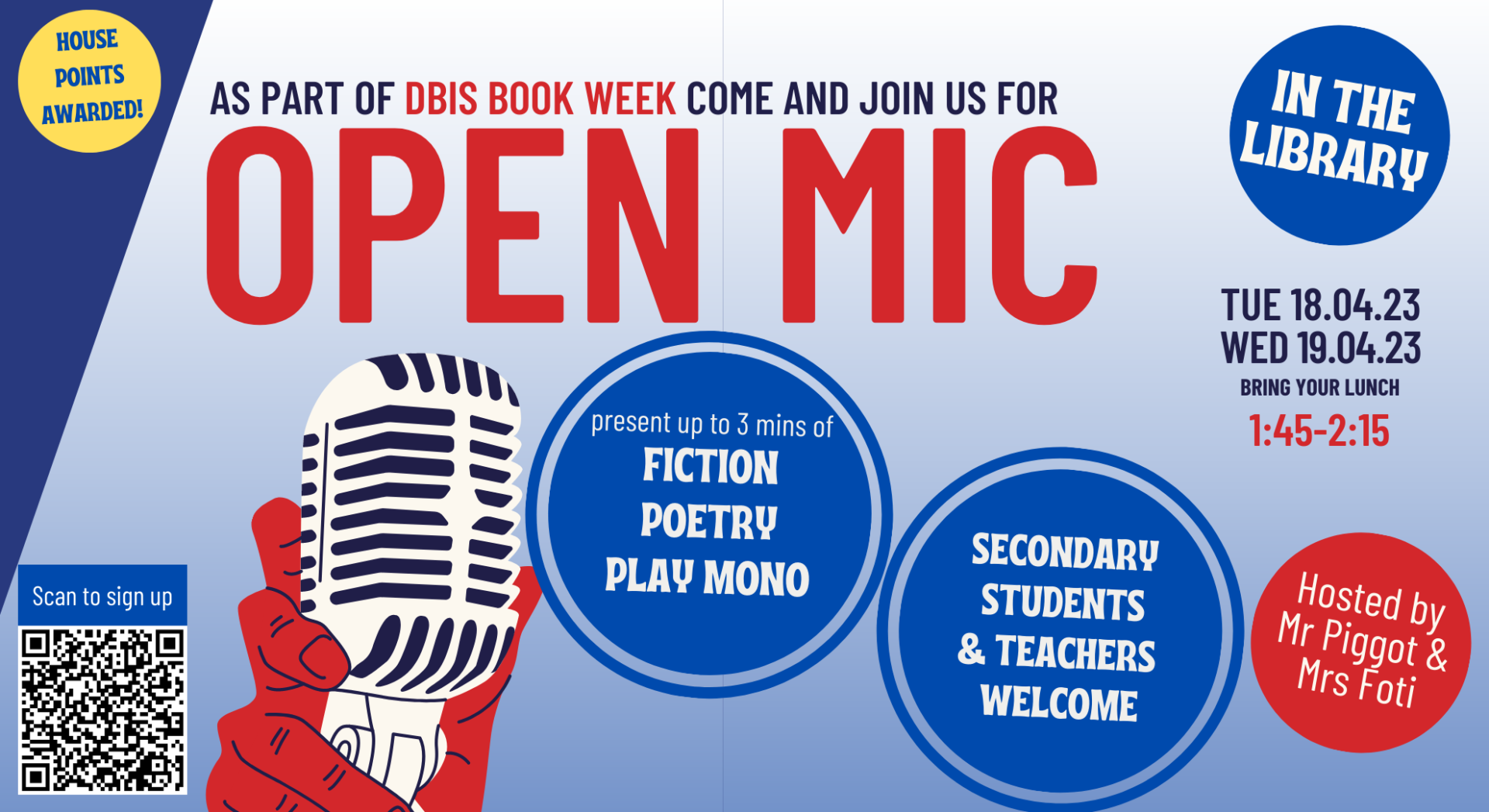 Book Week 2023 Open Mic (Library) DBIS Hub